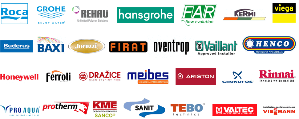 Марки товаров в магазине сантехники