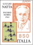 Марка с известным итальянским ученым-химиком Джулио-Натта 1963 год