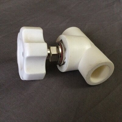 фото вентиль для полипропиленовых труб белый